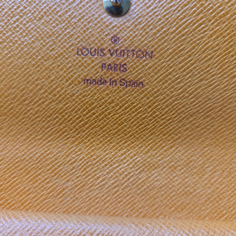 Louis Vuitton Orange Epi Leather Chain Wallet Trifold With Authentication Letter - Picture 11 of 16